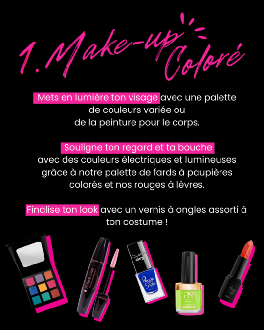 Conseils look carnaval 1 (2) maquillage coloré pour le carnaval 2024