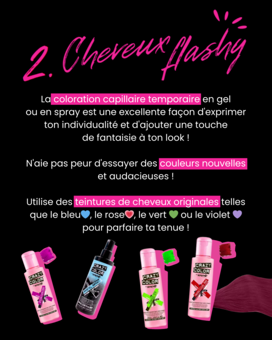Conseils look carnaval 1 (3) cheveux flashy pour le carnaval 2024