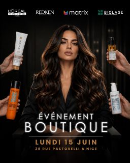 L’excellence professionnelle s’invite chez Pro Coiffure Esthétique 🖤
 
Le temps d’une journée, notre boutique de Nice se transforme en véritable lieu d’expérience, de conseils et d’innovations capillaires, en collaboration avec @lorealpro @lorealgroupe , @redkenfr, @matrixfrance et @biolage.
 
Aux côtés de trois ambassadeurs experts de la coiffure @maximelorealpro @sebastien.gourgeon @louisa_benhamou_ et notre équipe venez vivre un moment privilégié autour du diagnostic, de la beauté du cheveu et des dernières innovations professionnelles.
 
Au programme :
 
✨ Grand roue de la fortune
✨ Cadeaux et remises exceptionnelles
✨ Diagnostics capillaires et ordonnances beauté
✨ Expériences immersives IA avec casque
✨ Présentation service Dialight
✨ Atelier colorimétrie
✨ Atelier démonstration steampod & styling
✨ Corner VIP pour professionnel avec formation théoriques et cadeaux
✨ Tombola avec de nombreux lots à gagner dont un steampod en fin de journée
 
Rendez-vous le lundi 15 juin de 10h à 19h
Pro Coiffure Esthétique
39 rue Pastorelli, 06000 Nice

#nice #lorealprofessional #lorealgroupe #procoiffureesthetique